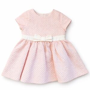 Kate Spade Blush Textured Dress with Ivory Bow